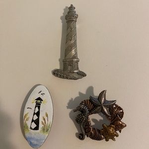 Three Beach Theme Pins